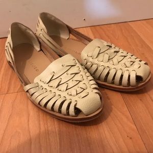 Woven leather sandals